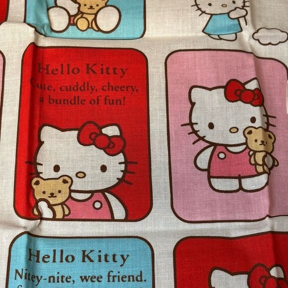Vintage 2003 Hello Kitty Cotton Handkerchief Lot Of 5 New With Tags-Rare - Picture 8 of 16